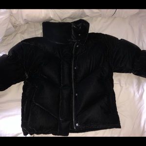 Aritzia Wilfred Velvet Puffer Jacket